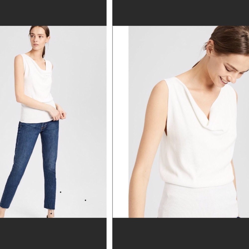 Theory Cowl Neck Rib Tank - Picture 7 of 8